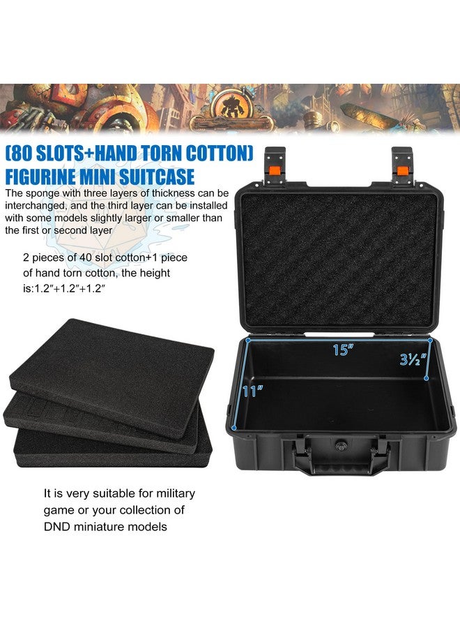 TORIBIO Miniature Storage Figure Hard Shell Case, 108 Slot Miniature Sturdy Hard Case Figurine Miniature Carrying Case, Compatible with 40k and More Miniature - Image 2