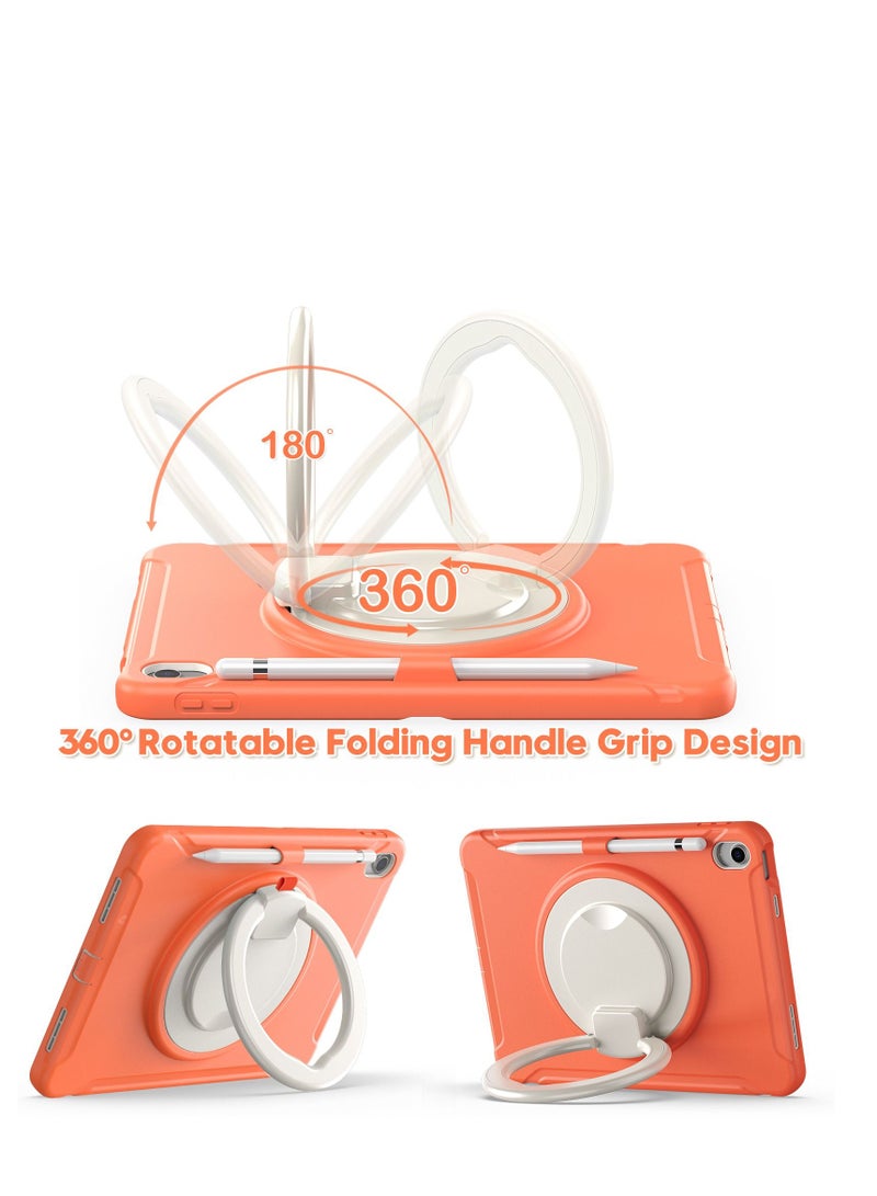 GULFLINK Rugged Heavy Duty Protective Case with Rotating Stand for ipad 10th 10.9 inch 2022（A2757/A2777）Orange - Image 2