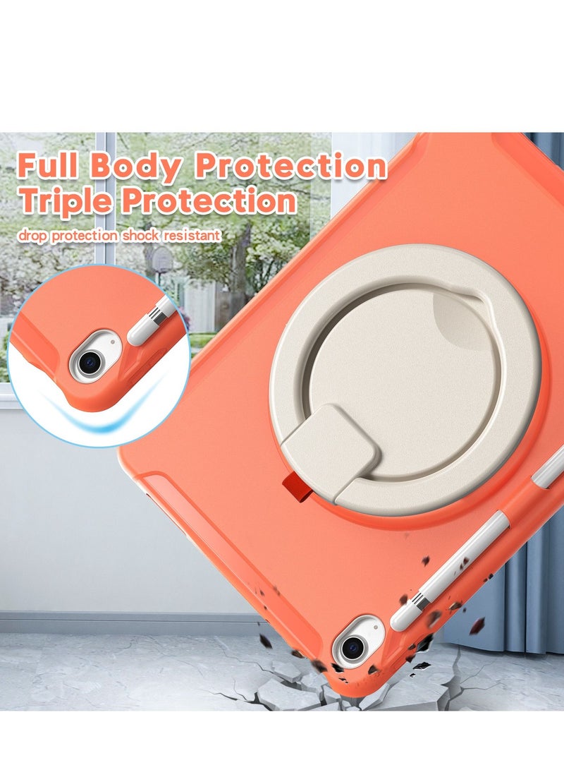GULFLINK Rugged Heavy Duty Protective Case with Rotating Stand for ipad 10th 10.9 inch 2022（A2757/A2777）Orange - Image 4