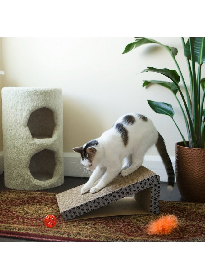 iPrimio Cat Scratch Ramps (2 Ramps for One Price) - Foldable for Travel and Easy Storage - Great for Cats Playing Over, Laying, and Scratching - Patent Pending Design (2 Pack) - Image 3