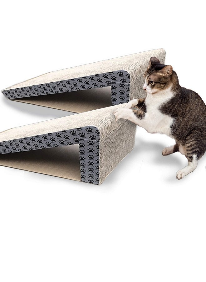 iPrimio Cat Scratch Ramps (2 Ramps for One Price) - Foldable for Travel and Easy Storage - Great for Cats Playing Over, Laying, and Scratching - Patent Pending Design (2 Pack) - Image 1