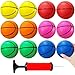 Dshengoo 12Pcs 5Inch Mini BasketballsColorful Rubber InflatableBasketballPool Kick Balls Toy with Inflation Pump for Indoor Mini Basketball HoopBeach Sports GameParty Favor - Image 3