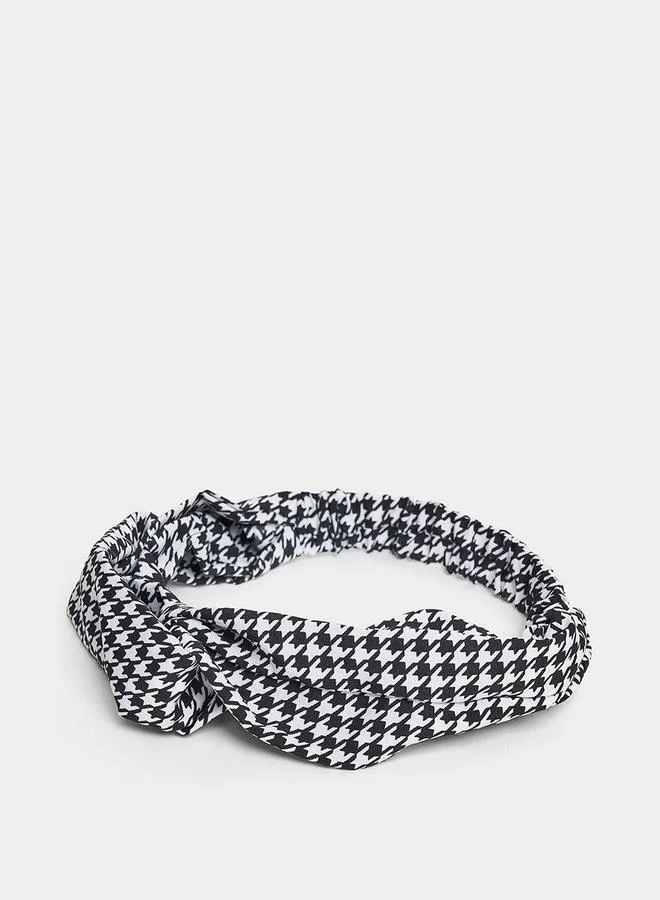 Styli Houndstooth Print Headband
