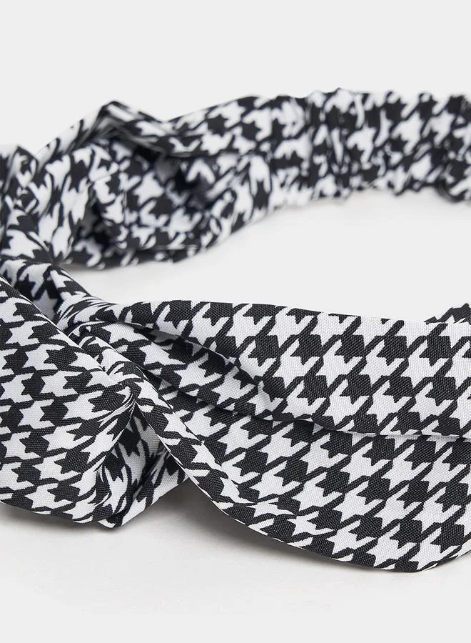 Styli Houndstooth Print Headband