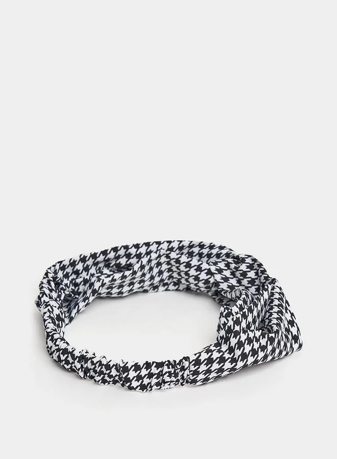 Styli Houndstooth Print Headband