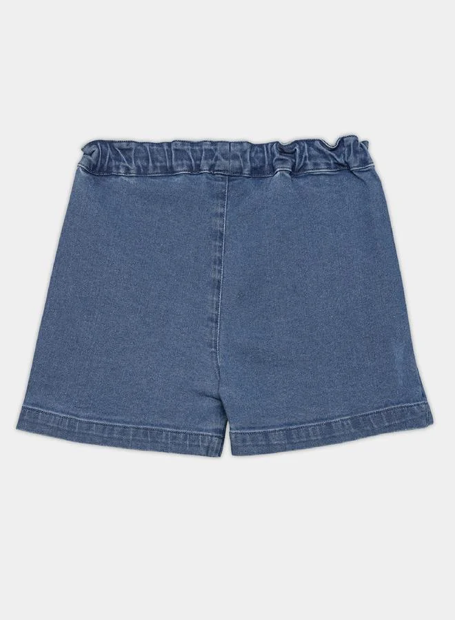 MINIKLUB Girls Pleated Denim Skorts
