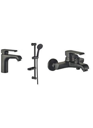 Time 3 Pcs Set Of Basin Mixer Shower Mixer And Shower Kit With Matted Color Brass Bathroom complete Set Single Handle Mixer Shower Tap Basin Faucet Black - pzsku/Z2AEC90209005635E0B93Z/45/_/1704452852/e84a43da-57fb-4d7a-b80e-b50e8cfe2015