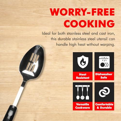 Chef Craft ملعقة مشقوقة من شيف كرافت سيلكت، 12.75 بوصة، من الفولاذ المقاوم للصدأ - Image 2
