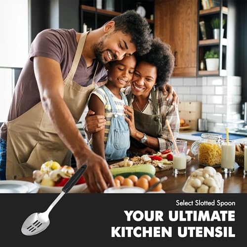 Chef Craft ملعقة مشقوقة من شيف كرافت سيلكت، 12.75 بوصة، من الفولاذ المقاوم للصدأ - Image 4