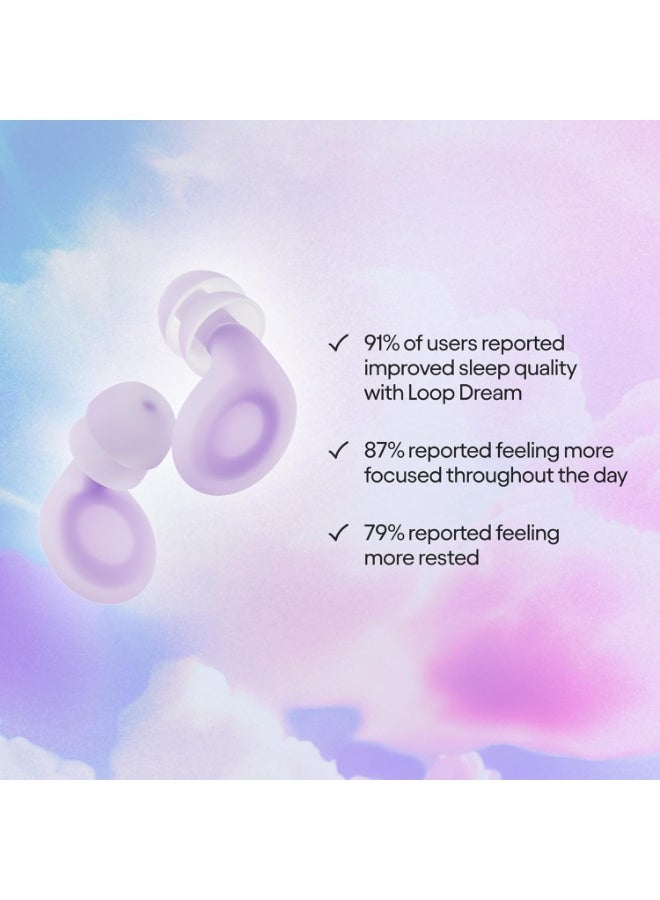 Loop Dream – Silicone/Memory Foam Earplugs for Muffling Snoring & Sleeping | Customized Fit | 27dB (SNR) Noise Reduction - Image 2