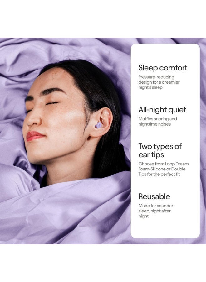 Loop Dream – Silicone/Memory Foam Earplugs for Muffling Snoring & Sleeping | Customized Fit | 27dB (SNR) Noise Reduction - Image 5
