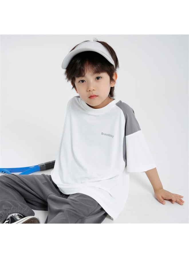Haima Kids Boys Quick-dry Short Sleeve T-shirt Summer  New Kids Cooling Tee Boys Big Kids Half Sleeve Top - Image 1