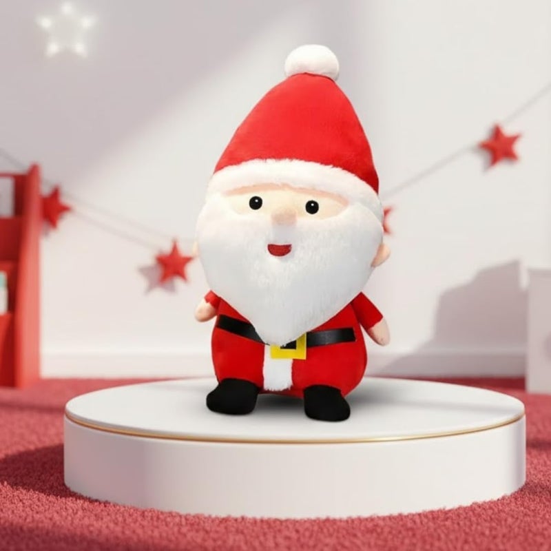 Storio دمية سانتا كلوز الناعمة بتصميم لحية على شكل V | لعبة عيد الميلاد المحشوة للأطفال الأولاد والبنات | دمية سانتا اللطيفة لتزيين عيد الميلاد والهدايا | لعبة ناعمة ومرحة لزينة المنزل - Image 1