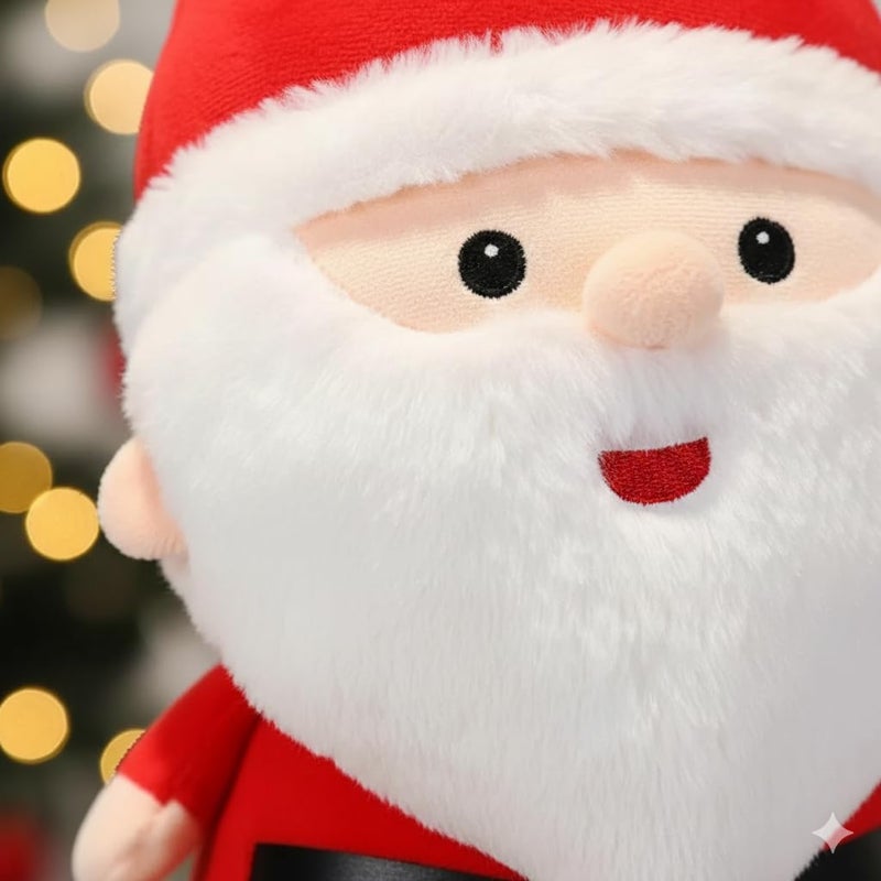 Storio دمية سانتا كلوز الناعمة بتصميم لحية على شكل V | لعبة عيد الميلاد المحشوة للأطفال الأولاد والبنات | دمية سانتا اللطيفة لتزيين عيد الميلاد والهدايا | لعبة ناعمة ومرحة لزينة المنزل - Image 2