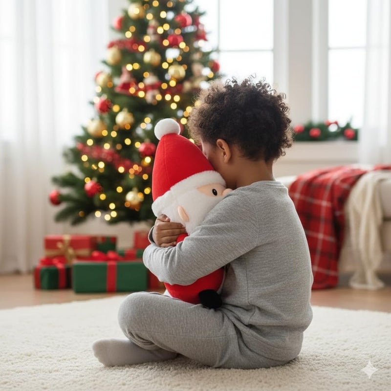 Storio دمية سانتا كلوز الناعمة بتصميم لحية على شكل V | لعبة عيد الميلاد المحشوة للأطفال الأولاد والبنات | دمية سانتا اللطيفة لتزيين عيد الميلاد والهدايا | لعبة ناعمة ومرحة لزينة المنزل - Image 3