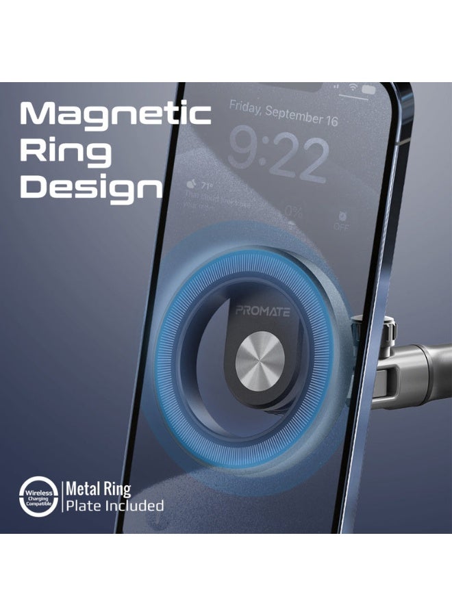 Promotex Promate MagHoop-GN MagGrip™ 360° Cradleless Magnetic Ring Smartphone Holder – Ultra-Secure Magnetic Grip with 360° Rotation, Sleek Cradle-Free Design for Maximum Screen Visibility, Compatible with Most Smartphones and Cases, Easy One-Handed Operation, Stylish Green Finish - Image 5