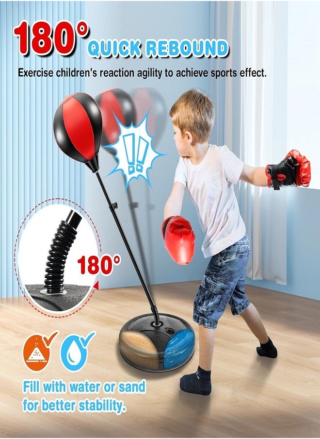 Boxing Punching Bag Set for Kids , Boxing Ball for Kids with Gloves  - Image 2