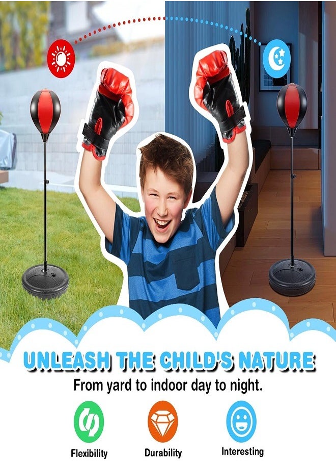 Boxing Punching Bag Set for Kids , Boxing Ball for Kids with Gloves  - Image 3