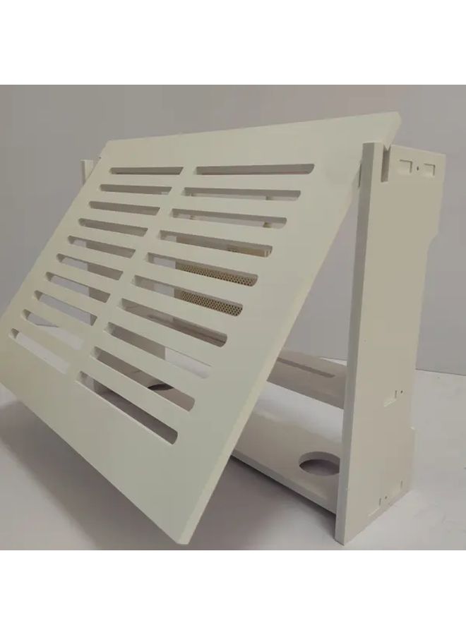Multifunctional Home Storage Box 1pc With Ventilation Slots For Router And Projector Hidden Wall Mounted Cable Organizer For Office And Living Room Minimalist Sleek White Finish Durable Construction - Image 3