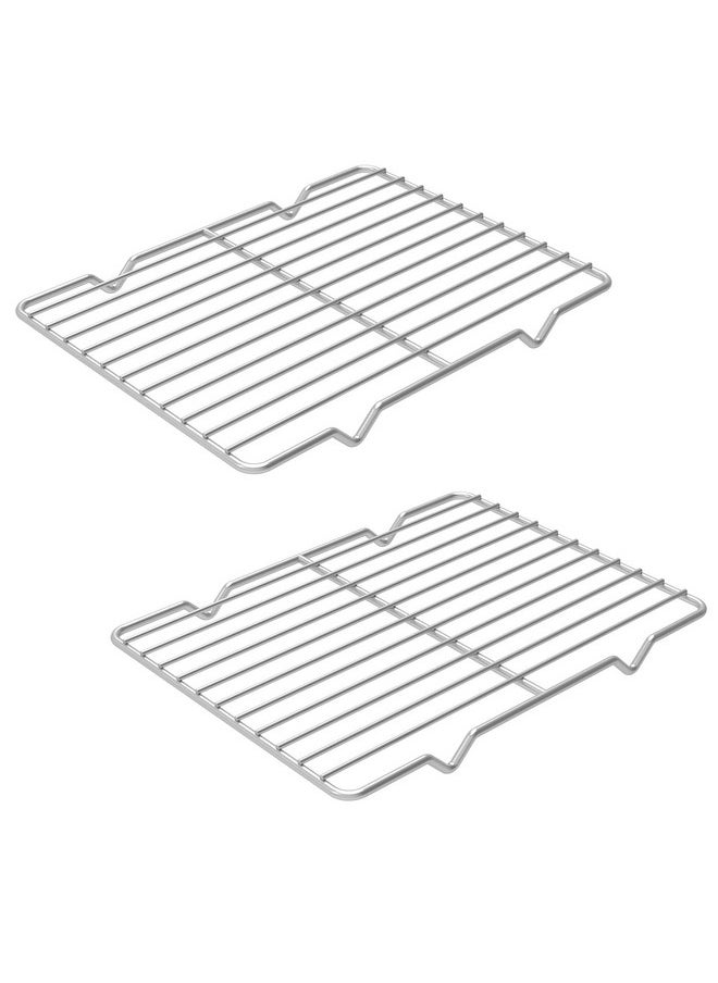 Linkidea Linkidea Metal Grate Cooling Rack Pack of 2, Stainless Steel Baking Cooling Rack Rectangle 8'' x 10'', Oven Safe Grid Wire Racks for Roasting Disposable Pan  - Image 1