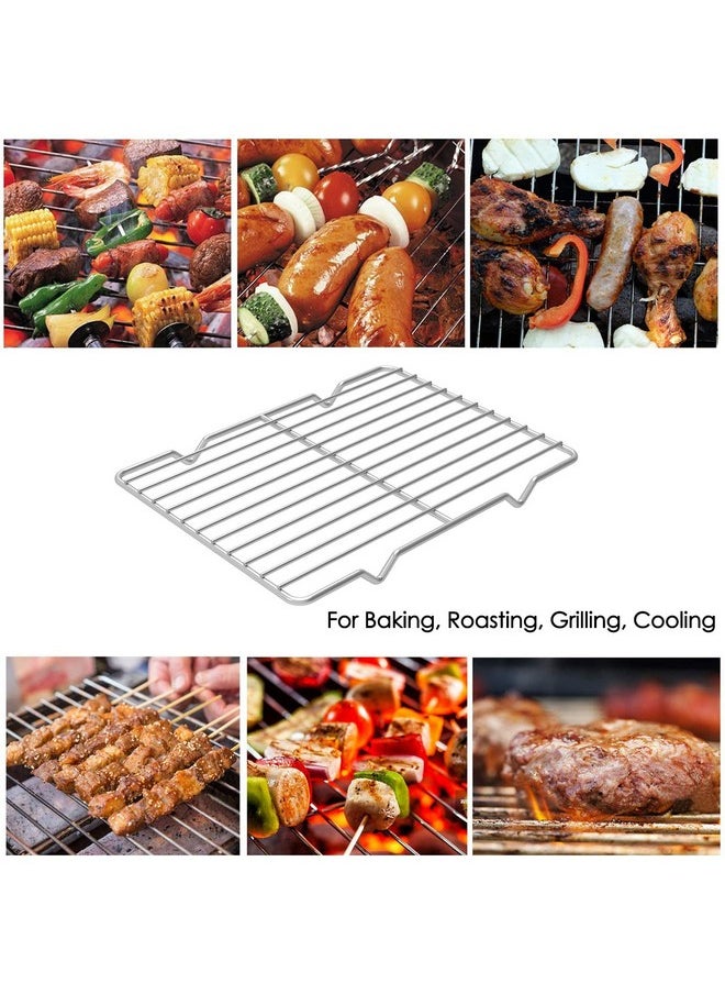 Linkidea Linkidea Metal Grate Cooling Rack Pack of 2, Stainless Steel Baking Cooling Rack Rectangle 8'' x 10'', Oven Safe Grid Wire Racks for Roasting Disposable Pan  - Image 4