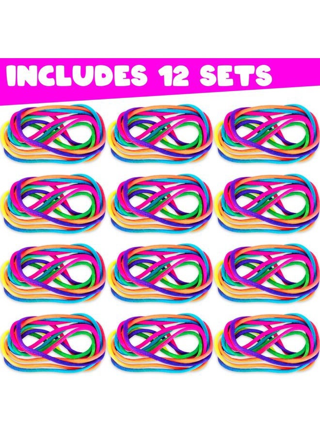 ArtCreativity Cat's Cradle String Game for Kids - Set of 12 Strings for Cats Cradle - Looped 63 Inch Strings for Cats Cradle Game - Vintage Games and Retro Toys from The 90s - Vintage Fidget Toys - Image 2