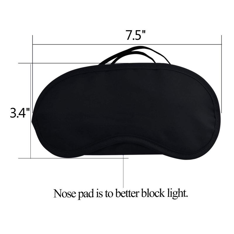 Wobe 30 pcs Black Eye Mask Cover, Sleep Mask with Nose Pad and Elastic Straps Comfortable Lightweight Blindfold Eyeshade Eyepatch for Kids Women Men for Travel Sleep or Party Supplies Game - Image 2