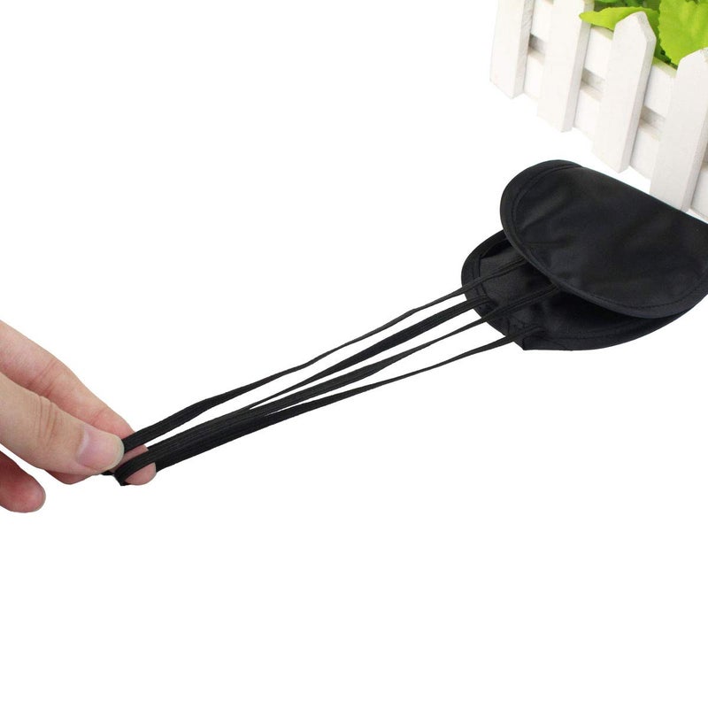 Wobe 30 pcs Black Eye Mask Cover, Sleep Mask with Nose Pad and Elastic Straps Comfortable Lightweight Blindfold Eyeshade Eyepatch for Kids Women Men for Travel Sleep or Party Supplies Game - Image 4