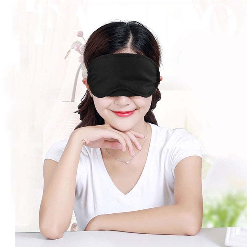 Wobe 30 pcs Black Eye Mask Cover, Sleep Mask with Nose Pad and Elastic Straps Comfortable Lightweight Blindfold Eyeshade Eyepatch for Kids Women Men for Travel Sleep or Party Supplies Game - Image 5