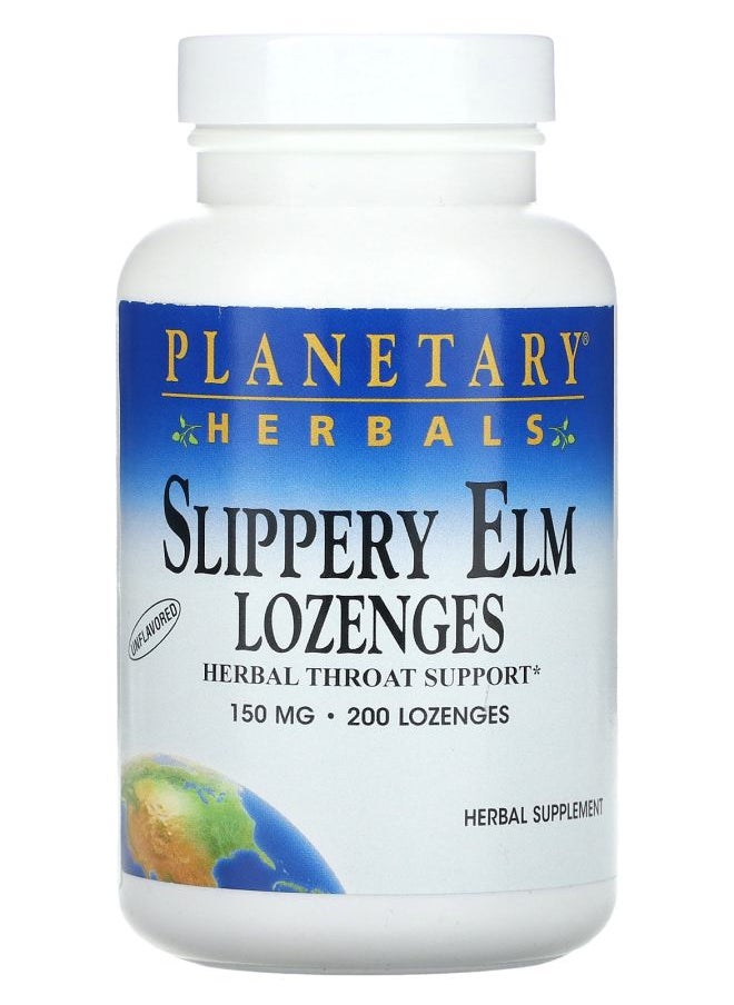 PLANETARY HERBALS Slippery Elm Lozenges Unflavored 150 mg 200 Lozenges 