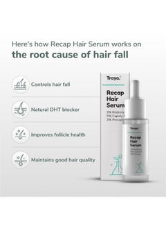Traya Natural Hair Growth Serum With 3% Redensyl, 5% Capixyl, 3% Procapil For Increasing Hair Thickness, Natural Dht Blocker, For Hair Fall Control & Growth (30Ml), 100 Grams  - Image 4