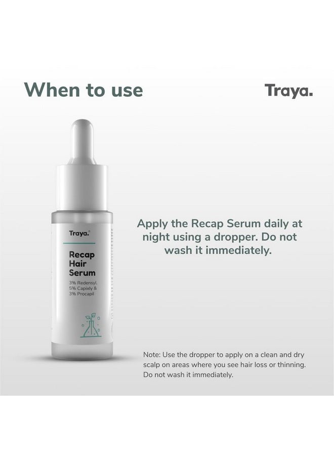 Traya - Natural Hair Growth Serum With 3% Redensyl, 5% Capixyl, 3% Procapil For Increasing Hair Thickness, Natural Dht Blocker, For Hair Fall Control & Growth (30Ml), 100 Grams - Image 1
