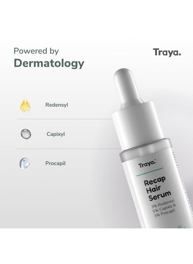 Traya - Natural Hair Growth Serum With 3% Redensyl, 5% Capixyl, 3% Procapil For Increasing Hair Thickness, Natural Dht Blocker, For Hair Fall Control & Growth (30Ml), 100 Grams - Image 1