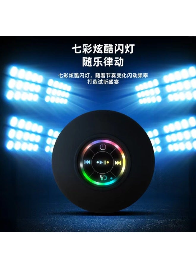 نيوترل مكبر صوت بلوتوث صغير مقاوم للماء مع شفاط كبير، مضخم صوت للاستخدام الخارجي، محمول للمنزل والمكتب، مع إضاءة جوية، مثالي للحمام والصوتيات - Image 4