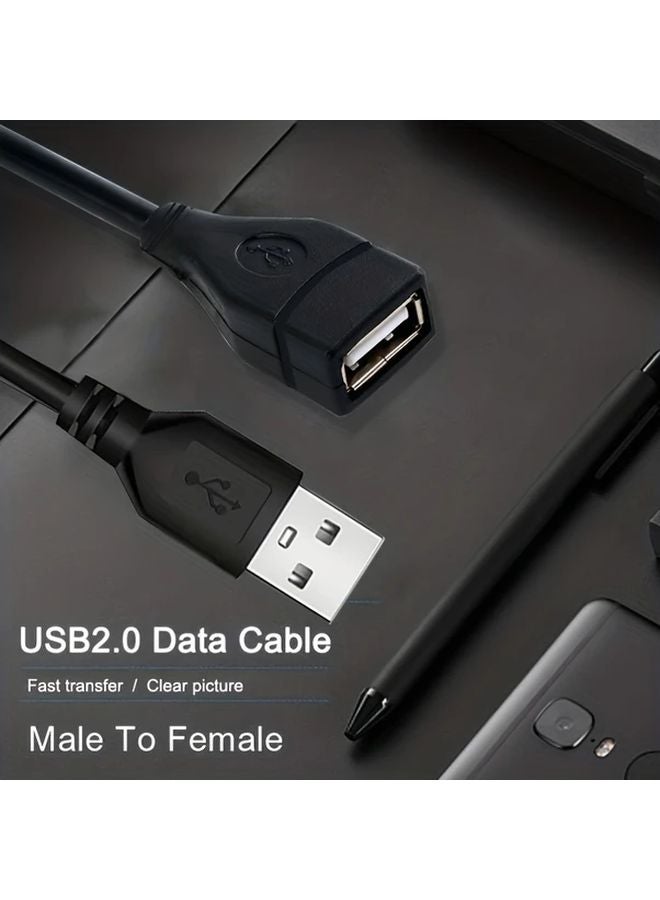 قطعتان 9 84 قدم كابل إمتداد يو إس بي 2.0 من ذكر إلى أنثى نقل بيانات عالي السرعة - Image 4