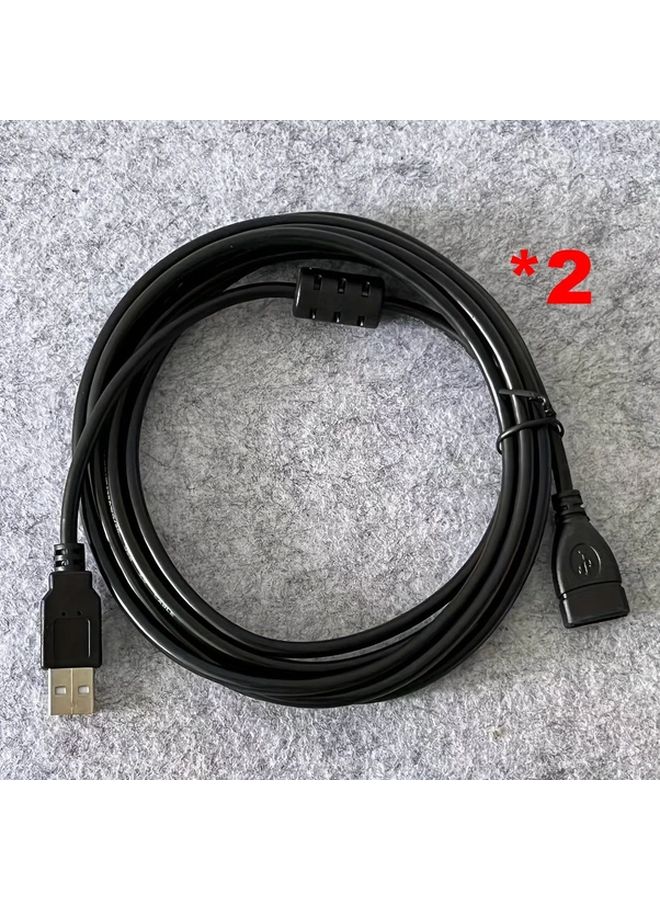 قطعتان 9 84 قدم كابل إمتداد يو إس بي 2.0 من ذكر إلى أنثى نقل بيانات عالي السرعة - Image 1