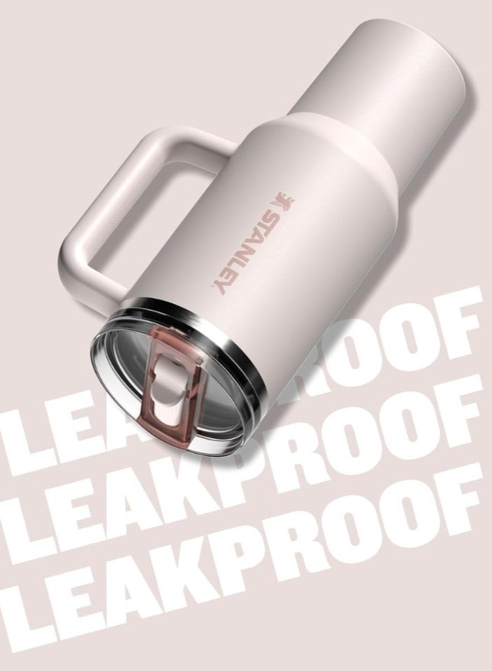 Stanley 40oz Cup Rose Quencher ProTour Flip Straw Tumbler Stainless Steel Vacuum Insulated Travel Mug, BPAâ€‘Free & Car Cup Holder Compatible for Water, Iced Tea, Coffee, Smoothie, Premium Ecoâ€‘Friendly Gift - Rose Quartz - Image 5