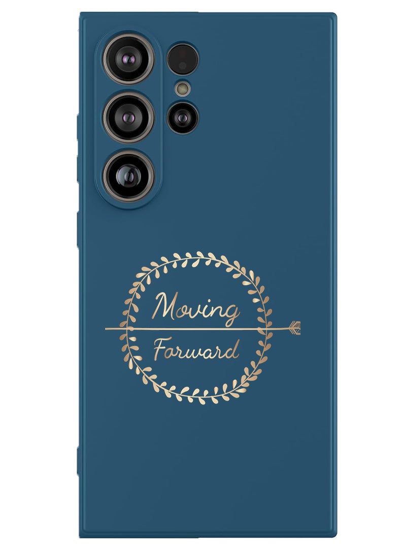 Theodor Protective Slim Fit Case Liquid Silicone Cover with Full Body Protection Anti-Scratch Shockproof Case For Samsung Galaxy S25 Ultra (Blue) - Moving Forward - Image 1