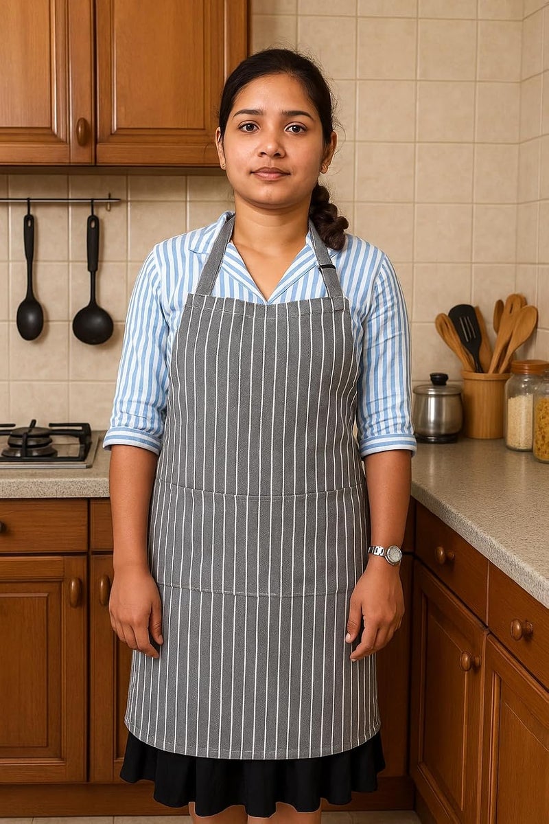 CRAZYWEAVES 100% cotton apron cooking kitchen apron for women and men chef apron - Image 1