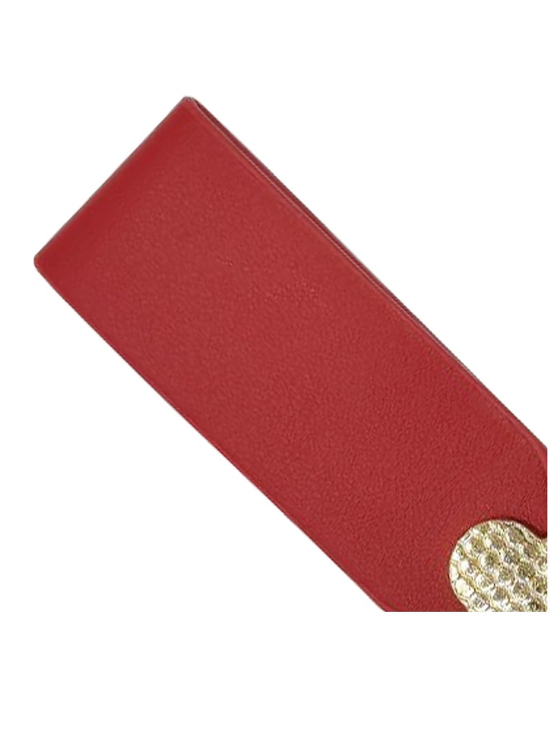 1 Pcs Car Keychain Eternal Love Key Chain PU Leather Strap Fancy Diamond For Car Home Office - Image 2