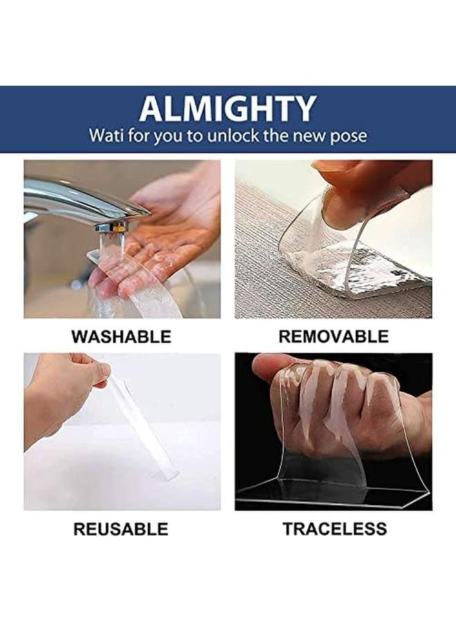 ECVV 3 Meter Magic Improvement Double Sided Tape Mounting Transparent Trace Less Acrylic Reuse Washable Waterproof Adhesive Tape 3M - Image 3