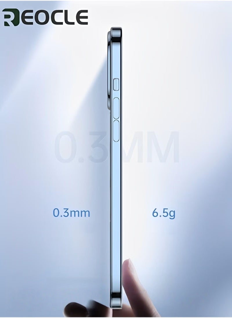 REOCLE Magnetic Case for iPhone 13 Pro Transparent Magnet Phone Case Ultra-thin iPhone 13 Pro Phone Case with Magnets Anti-scratch Shock-proof and Drop-proof Protection Without Yellowing - Image 5