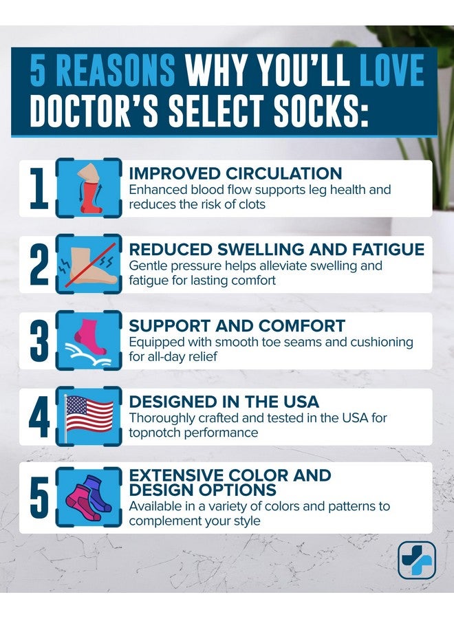 Doctor's Select Doctor's Select 3 Pairs Plus Size Compression Socks Wide Calf - Up to 6XL | 20-30 mmHg Compression Socks for Women Wide Calf | Black - Image 5