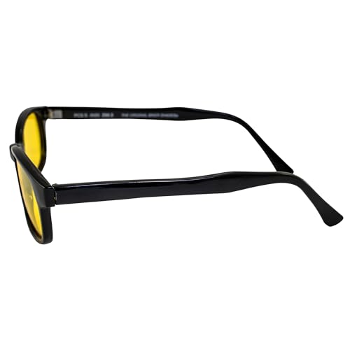 KDS KD's Pacific Coast Sunglasses Black Frame/Yellow Polarized Lens, (20129) - Image 3
