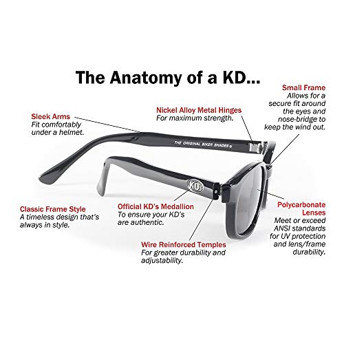 KDS KD's Pacific Coast Sunglasses Black Frame/Yellow Polarized Lens, (20129) - Image 5