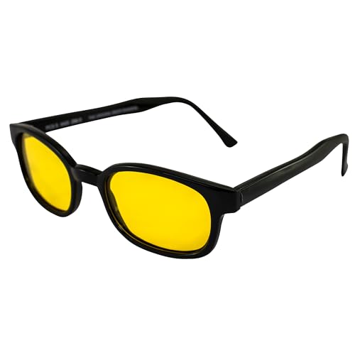 KDS KD's Pacific Coast Sunglasses Black Frame/Yellow Polarized Lens, (20129) - Image 1
