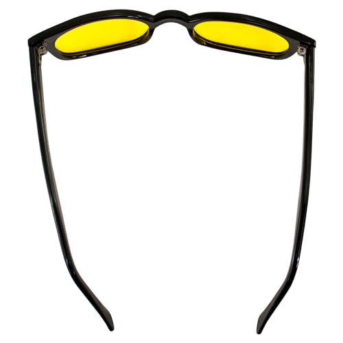 KDS KD's Pacific Coast Sunglasses Black Frame/Yellow Polarized Lens, (20129) - Image 4