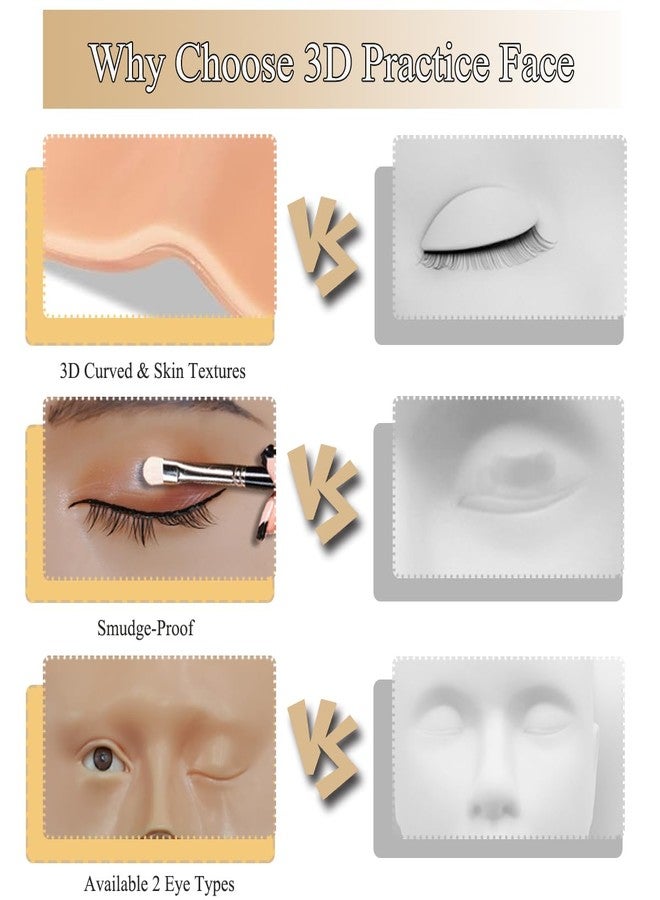 Aibipo Makeup Practice Mannequin with 3D Reusable Face for Makeup Artists and Beginners - Image 5