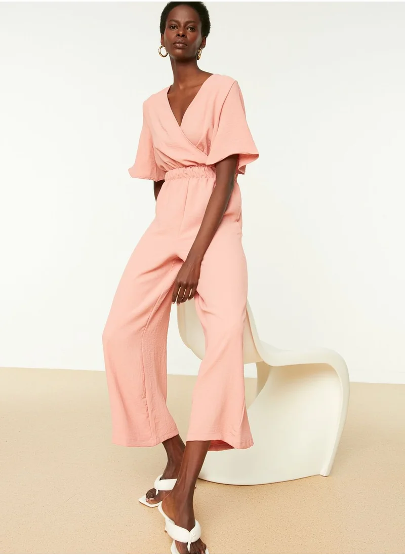 trendyol Wrap Wide Leg Jumpsuit