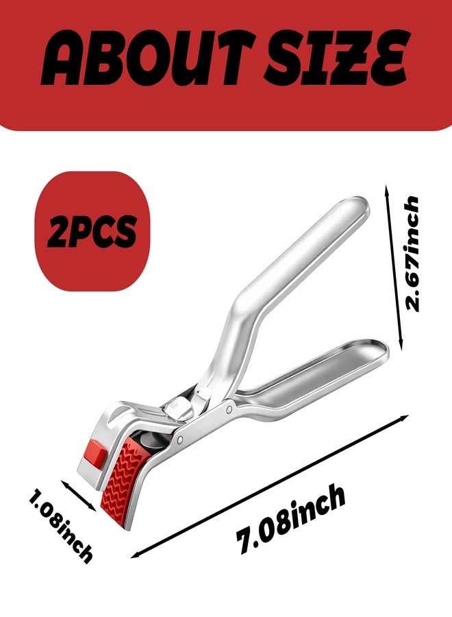 CZFSWT 2Pcs Hot Plate Gripper, Anti Scald Plates Grippers, Hot Bowl Dish Plate Gripper Clips Suitable for Family Chef, Kitchen Enthusiast - Image 2